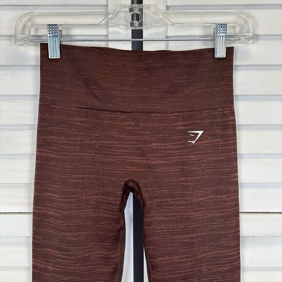 Gymshark Adapt Marl Seamless Legging Archive Cherry Brown Activewear Pant Size S - Picture 2 of 8